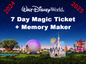 Walt Disney World 7 Day Park Hopper Magic Ticket + Memory Maker 2024-2025