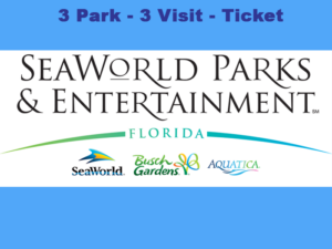 SeaWorld Orlando - 3 Park - 3 Visit Ticket